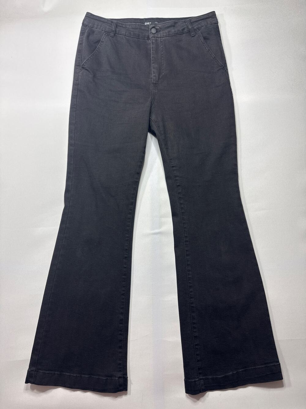 OAT New York Women's Flare Leg Black Stretch Denim Jeans - Size 12/31 (33x31)